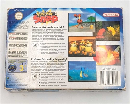 Pokemon Snap - Komplet I Æske - Nintendo 64 (EUR) (C Grade) (Genbrug)